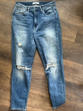 Flying Monkey faded blue denim jeans